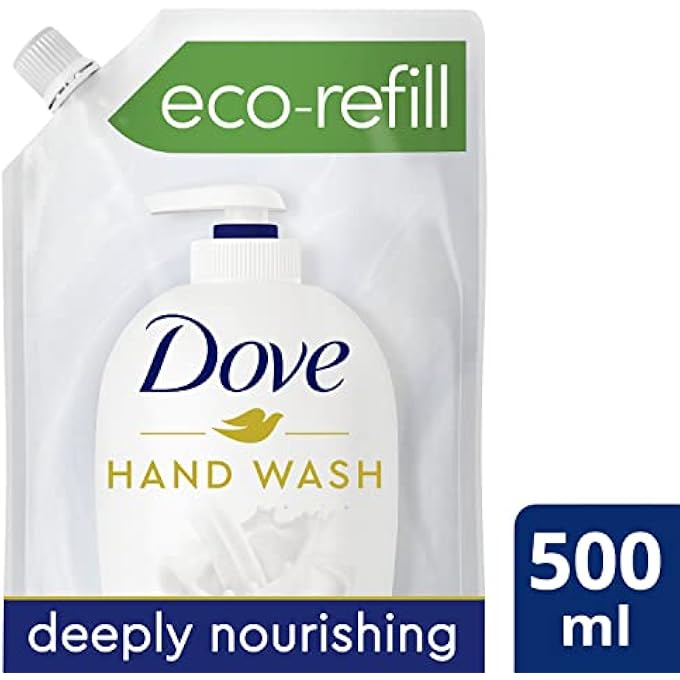 Dove NOURISHING HAND WASH LOTION RICH CARE LIQUID SOAP IN REFILL BAG WITH 5X MOISTURE COMPLEX FOR IMMEDIATELY SOFT AND NOURISHED HANDS 500 ML - Image 4